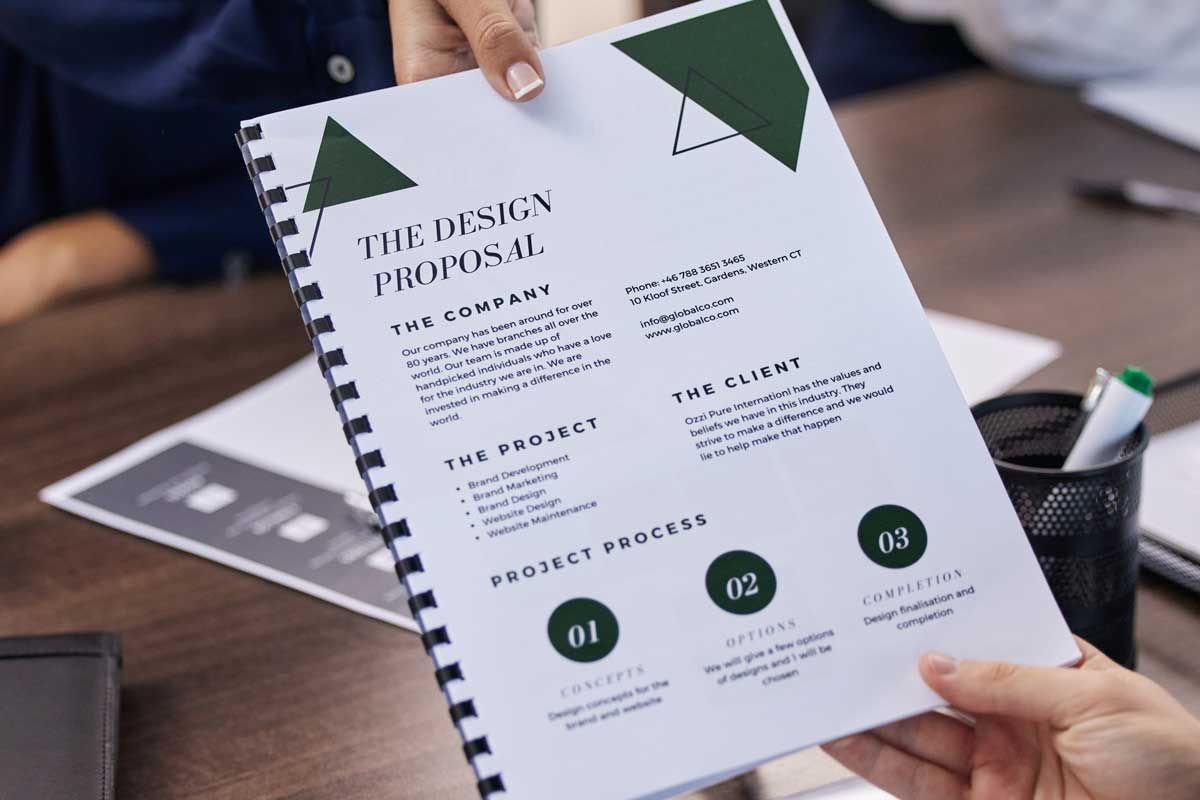 Design Proposal Presented At An Office Meeting